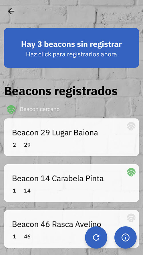 Registrando beacons