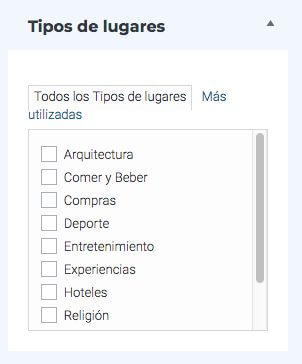 Tipos de Lugares