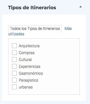 tipos de itinerario