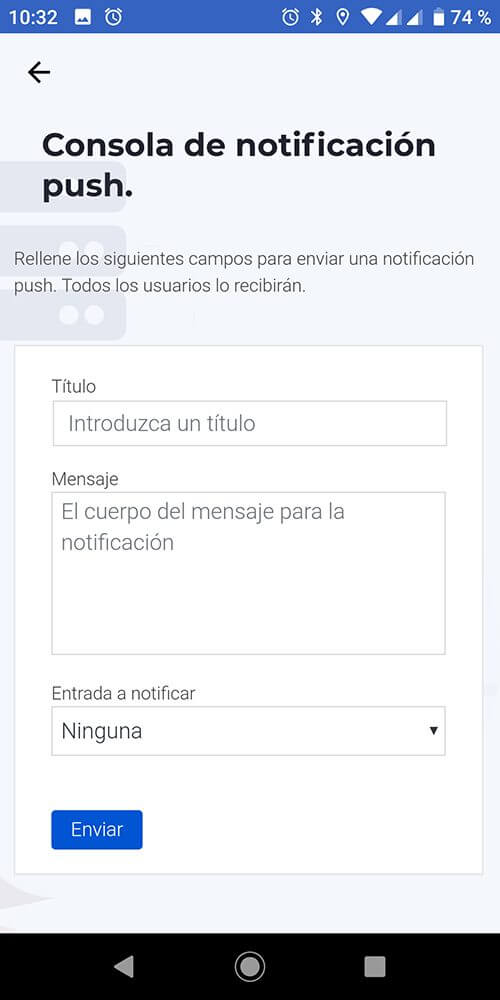 Notificación desde el móvil